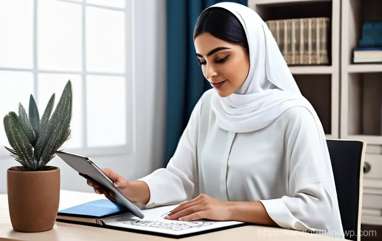 디지털 광고 캠페인에서의 성공적인 브랜딩 전략 - **Prompt 1: Modern Arab Family Engaging with Educational Content**
    "A warmly lit, inviting moder...