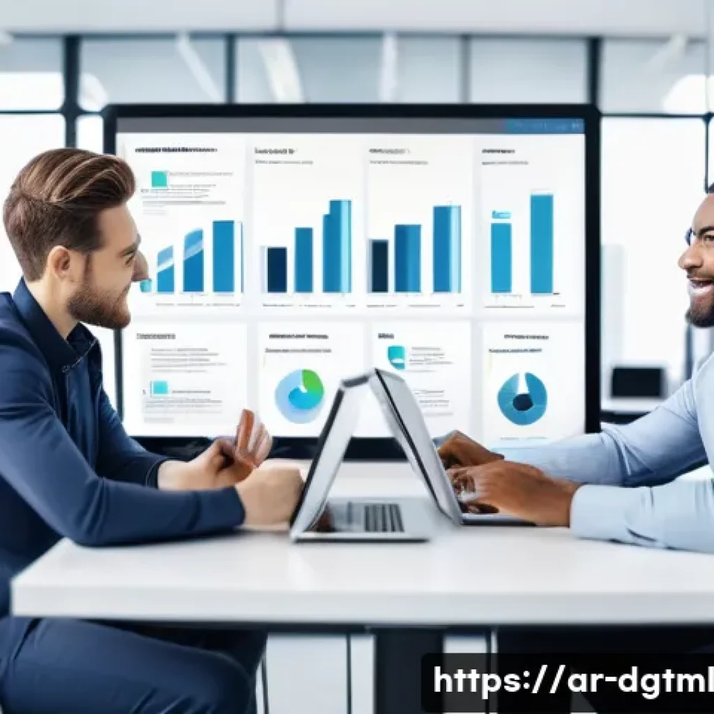디지털 광고 타겟팅에서의 A B 테스트 활용 - **Prompt:** A diverse team of professional digital marketers, aged 25-45, collaborating intently aro...