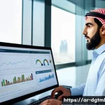 고객 페르소나 개발을 통한 타겟팅 전략 - A professional Middle Eastern marketing analyst in a modern office setting, analyzing customer behav...